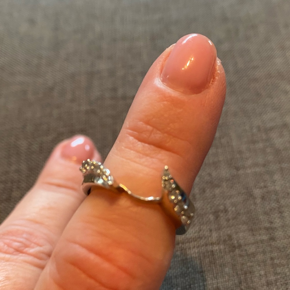 Real diamond wrap in 10k white gold